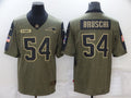 Men's New England Patriots Tedy Bruschi Brown Game Jersey