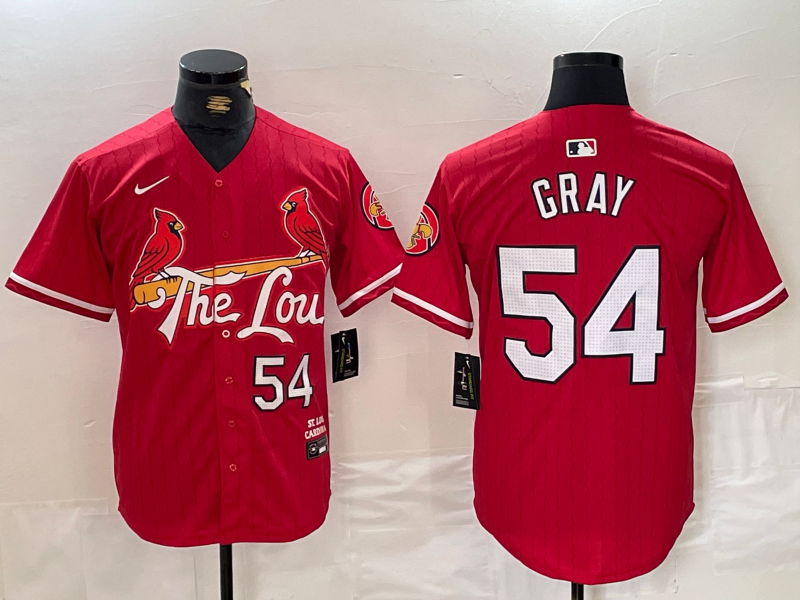 Men's St. Louis Cardinals Sonny Gray Red 2024 City Connect Limited Player Jersey