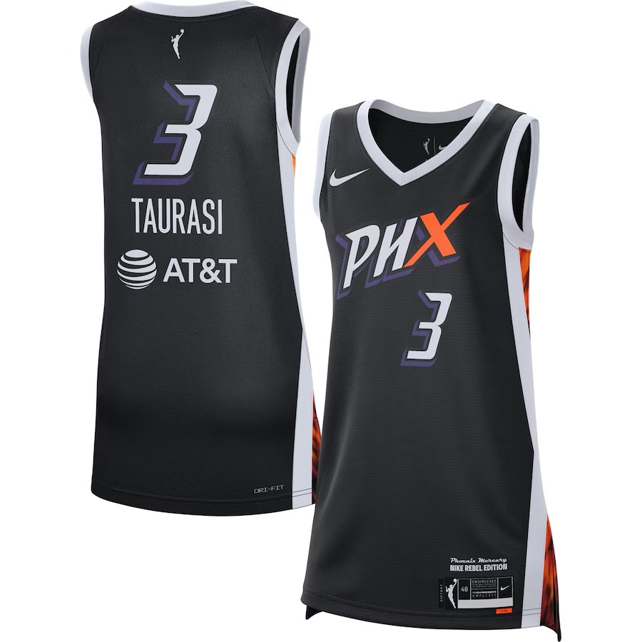 Men's Phoenix Mercury Diana Taurasi Black Rebel Edition Victory Player Jersey