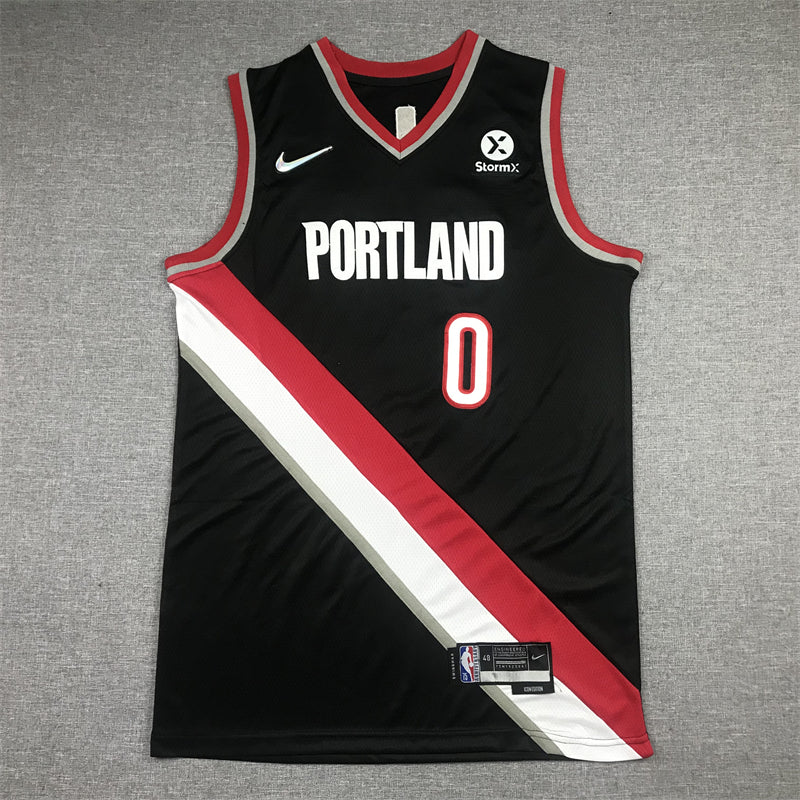 Men's Portland Trail Blazers Damian Lillard Black Swingman Jersey