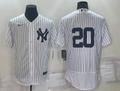 Men's New York Yankees Jorge Posada White Replica Player Name Jersey