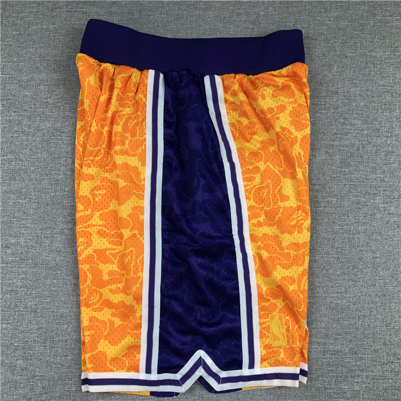 Men's Los Angeles Lakers Yellow Basketball Shorts
