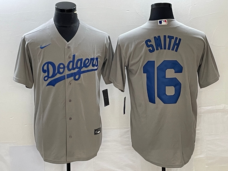 Men's Los Angeles Dodgers Will Smith Gray Replica Player Jersey