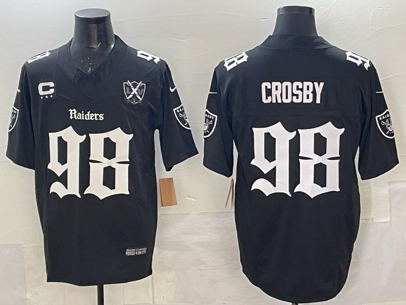 Men's Las Vegas Raiders Maxx Crosby Black Retired Player Jersey