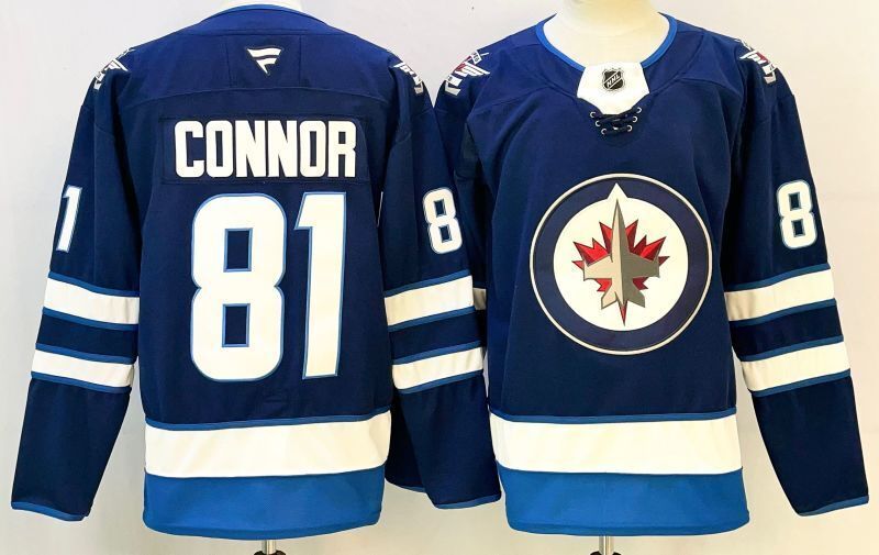 Men's Winnipeg Jets Kyle Connor Fanatics Navy Player Game Jersey