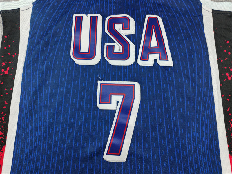Men's 2024 USA Dream Team Kevin Durant Navy Authentic Player Jersey