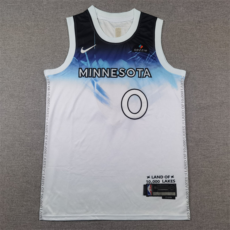 Men's Minnesota Timberwolves Donte DiVincenzo White 2024/25 Swingman Player Jersey - City Edition