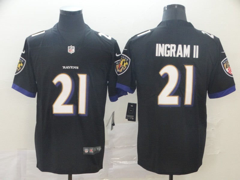 Men's Baltimore Ravens Mark Ingram II Black Game Jersey