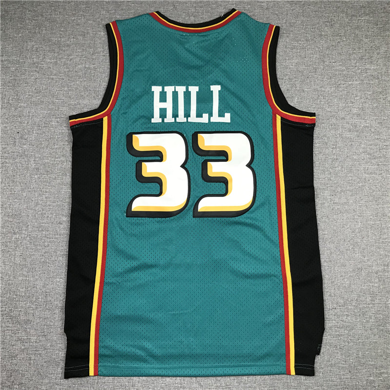 Men's Detroit Pistons Grant Hill 1998-99 Green Hardwood Classics Swingman Jersey