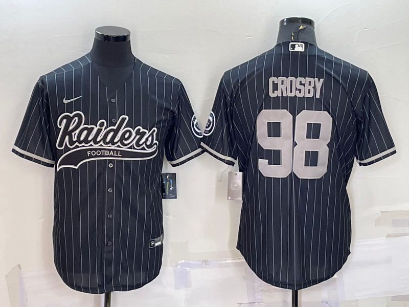 Men's Las Vegas Raiders Maxx Crosby Black Game Player Jersey Joint Edition