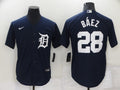 Men's Detroit Tigers Javier Baez Navy Replica Baseball Jersey