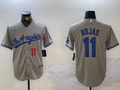 Men's Los Angeles Dodgers Miguel Rojas Gray Replica Player Jersey
