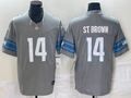 Men's Detroit Lions Amon-Ra St. Brown Gray Game Jersey
