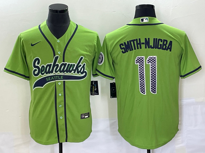 Men's Seattle Seahawks Jaxon Smith-Njigba Green Game Jersey Joint Edition