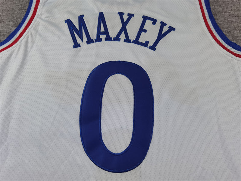 Men's Philadelphia 76ers Tyrese Maxey White 2024/25 Swingman Player Jersey - City Edition