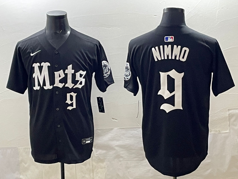 Men's New York Mets Brandon Nimmo Black Replica Player Jersey