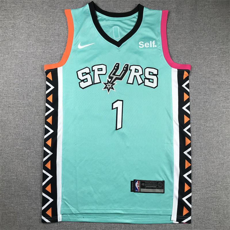 Men's San Antonio Spurs Victor Wembanyama Turquoise 2022/23 Swingman Jersey - City Edition