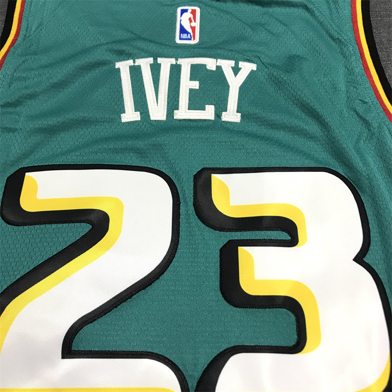 Men's Detroit Pistons Jaden Ivey Green Swingman Jersey