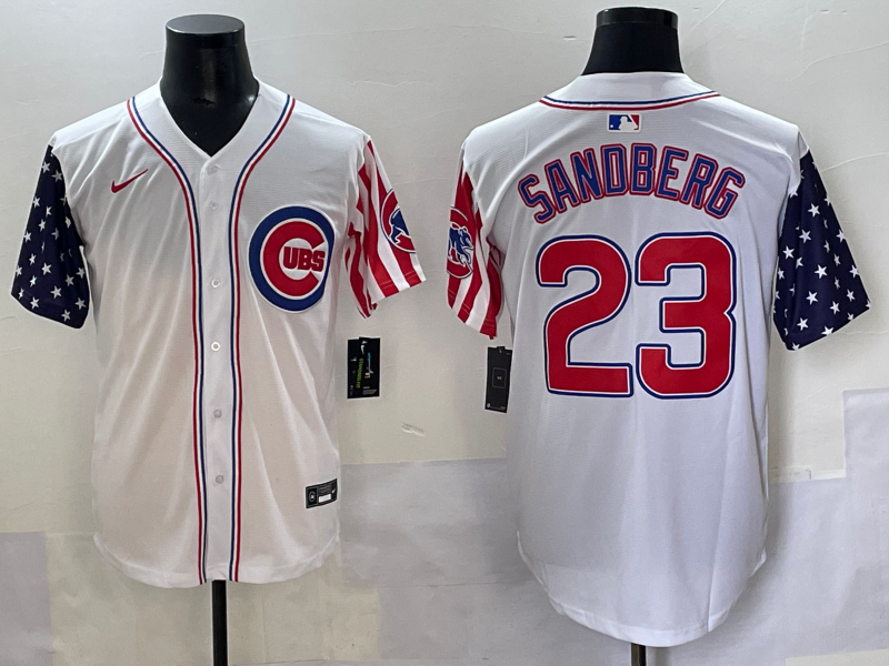 Men's Chicago Cubs Ryne Sandberg White Alternate Limited Player Jersey