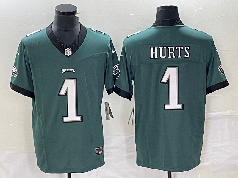 Men's Philadelphia Eagles Jalen Hurts Midnight Green Player Jersey
