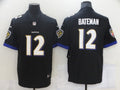 Men's Baltimore Ravens Rashod Bateman Black Game Jersey