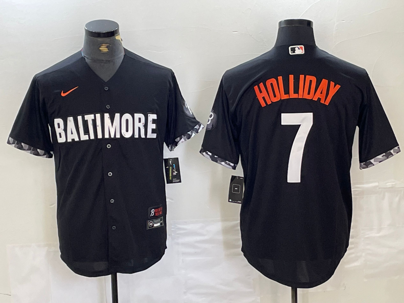 Men's Baltimore Orioles Jackson Holliday Black City Connect Replica Player Jersey