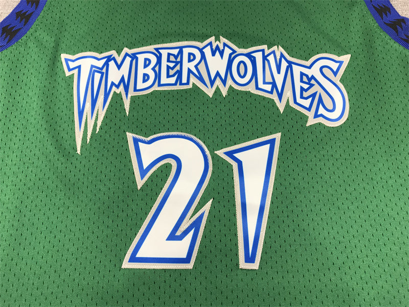 Men's Minnesota Timberwolves Kevin Garnett Green Hardwood Classics Swingman Jersey