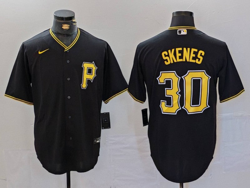 Men's Pittsburgh Pirates Paul Skenes Black Alternate Replica Player Jersey