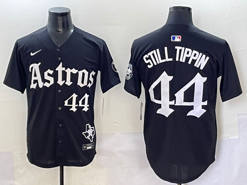 Men's Houston Astros Still Tippin Black Team Player Jersey