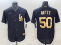 Men's Los Angeles Dodgers Mookie Betts Black Limited Player Jersey