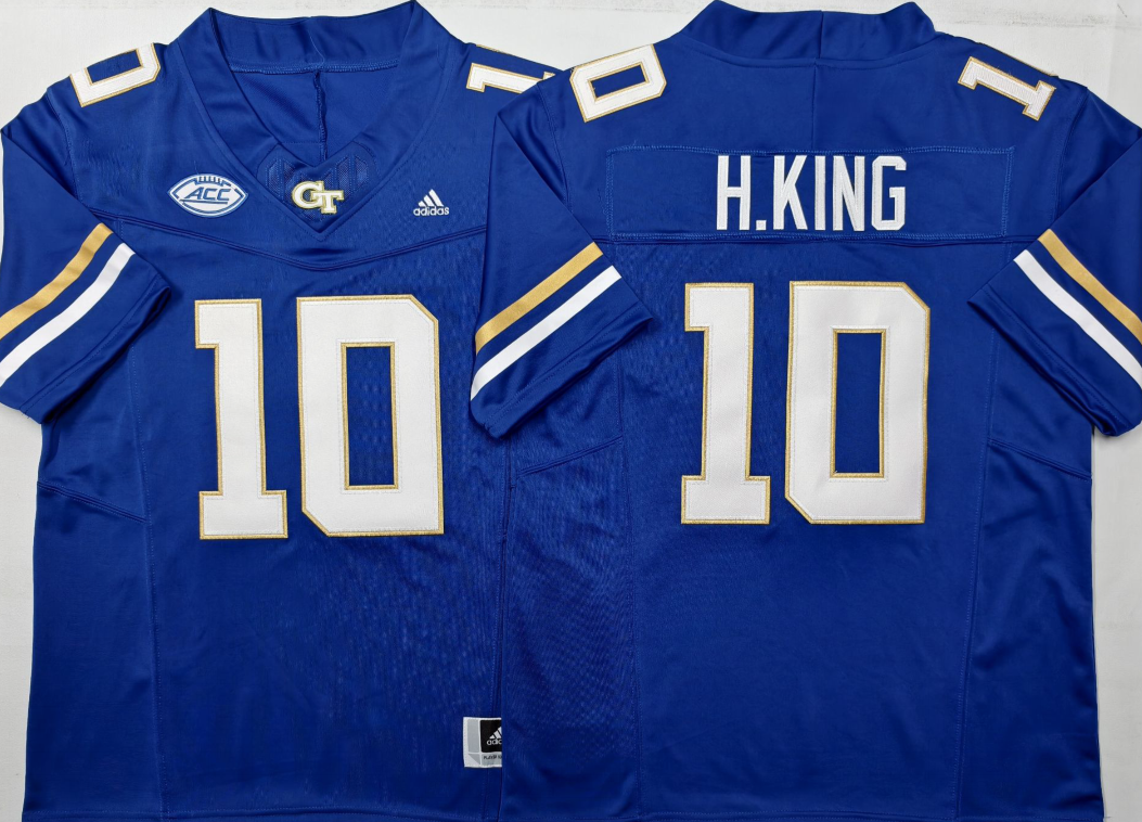 Men's Georgia Tech Football Haynes King Blue Player Jersey