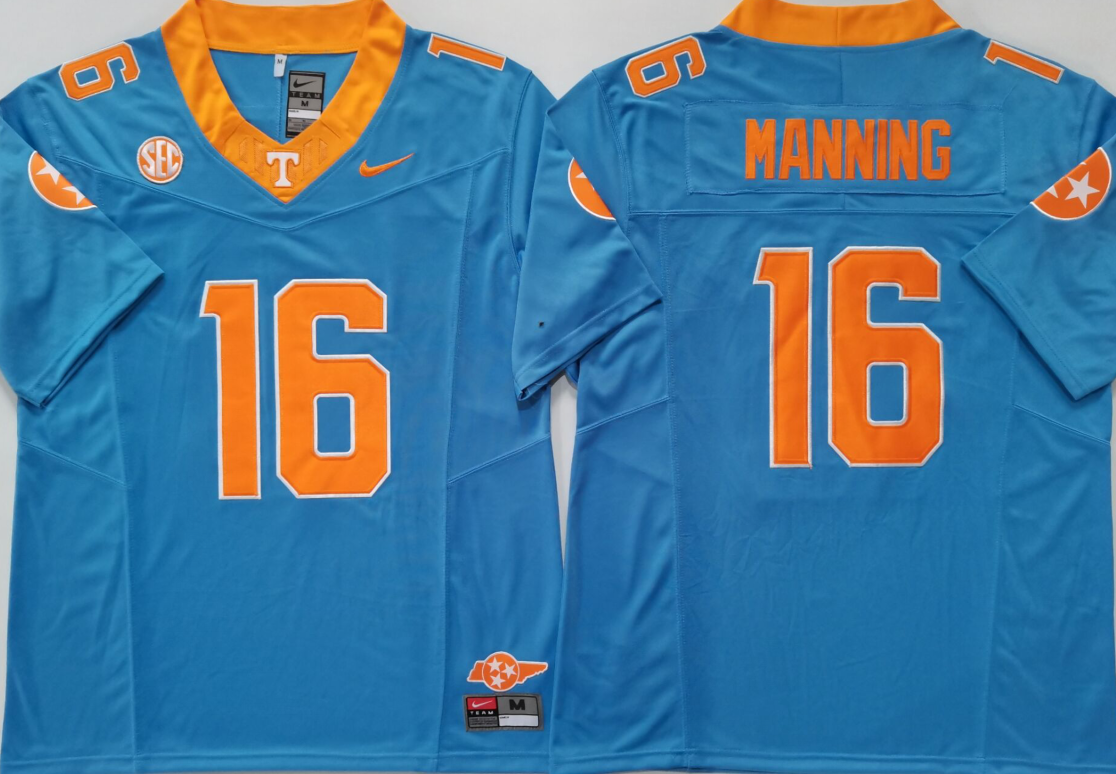 Men's Tennessee Volunteers Manning Blue Game Jersey