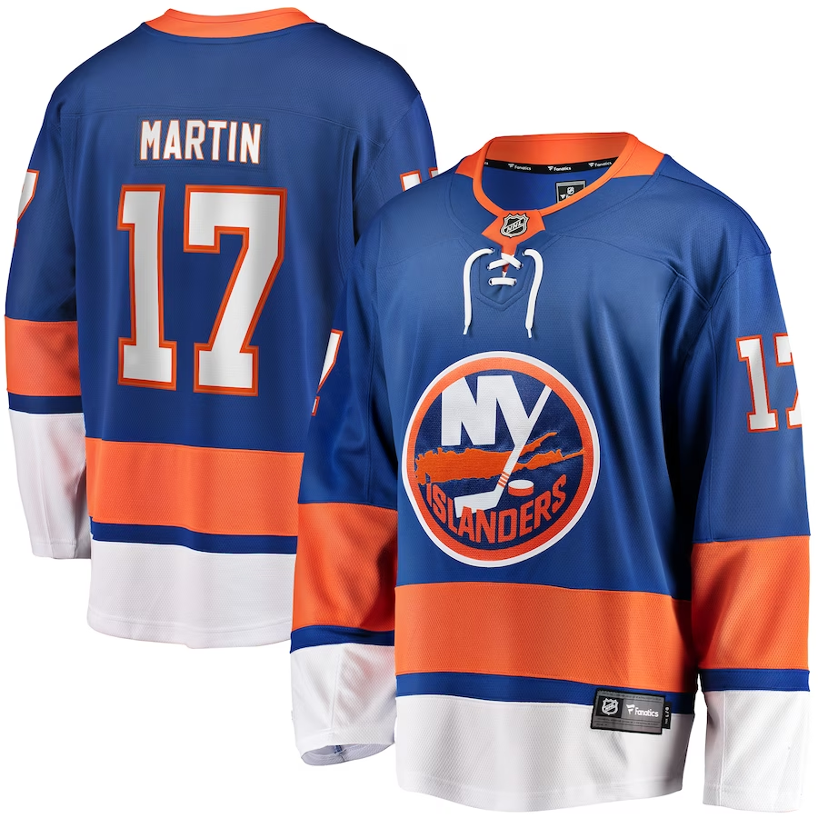 Men's New York Islanders Matt Martin Royal Player Game Jersey