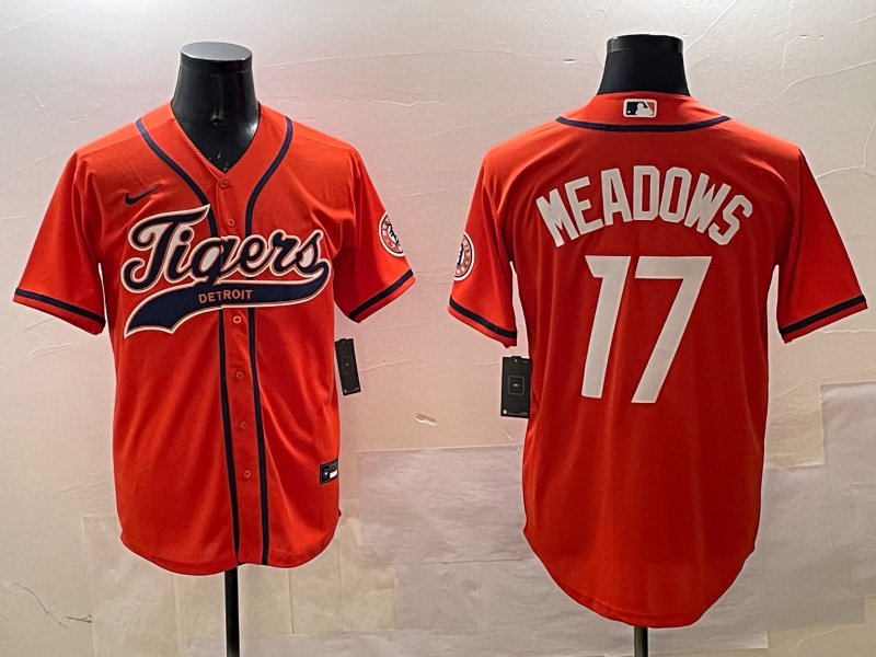 Men's Detroit Tigers Austin Meadows Orange Replica Player Jersey