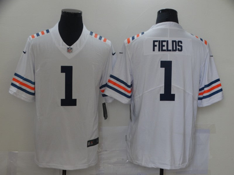 Men's Chicago Bears Justin Fields White Game Jersey