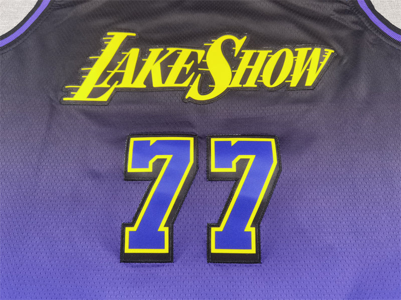 Men's Los Angeles Lakers Luka Doncic Purple 2024/25 Swingman Player Jersey - City Edition