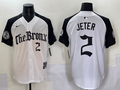 Men's New York Yankees Derek Jeter White Alternate Player Jersey