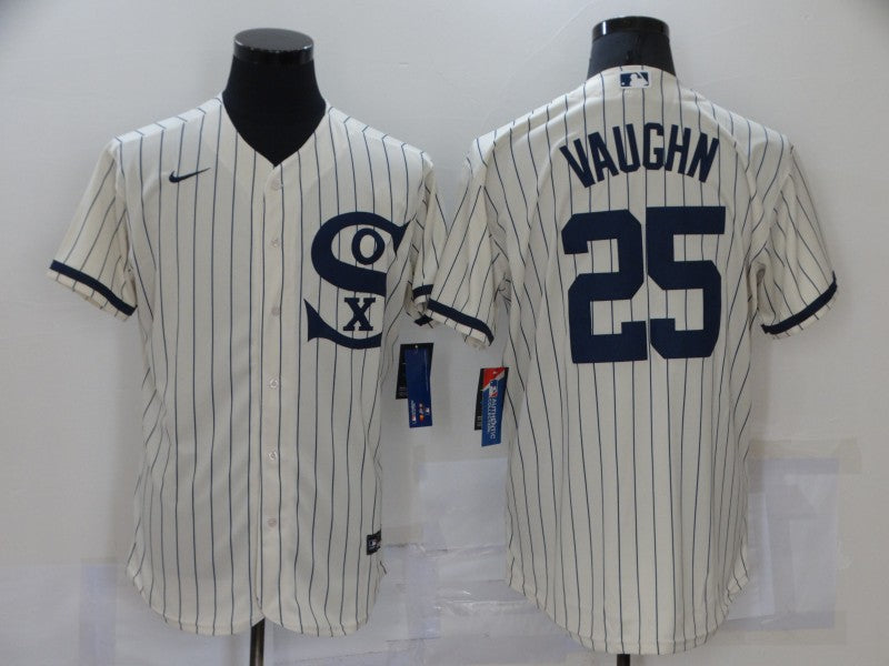 Men's Chicago White Sox Andrew Vaughn Beige Replica Baseball Jersey