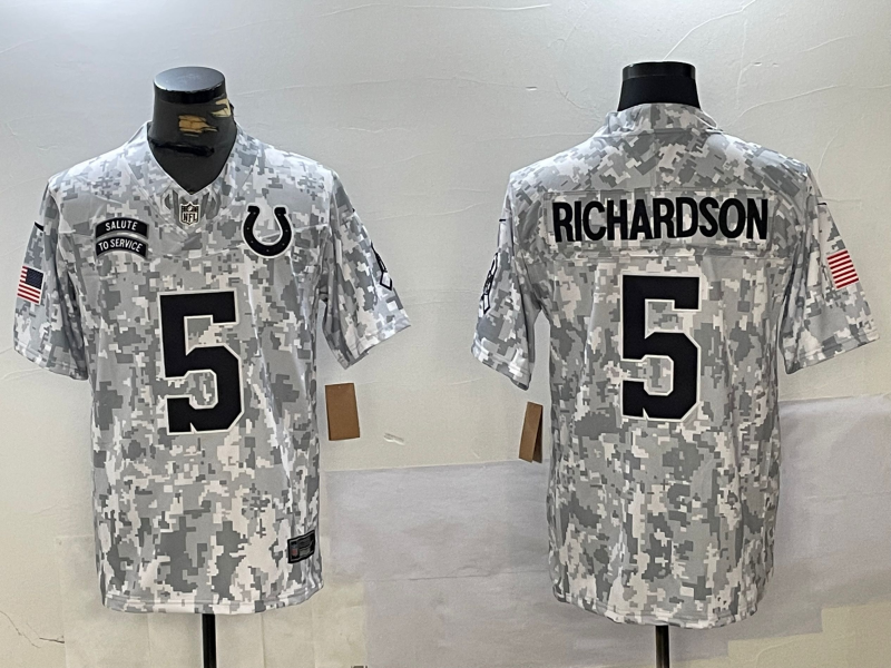 Men's Indianapolis Colts Anthony Richardson Arctic Camo 2024 Salute to Service Limited Jersey