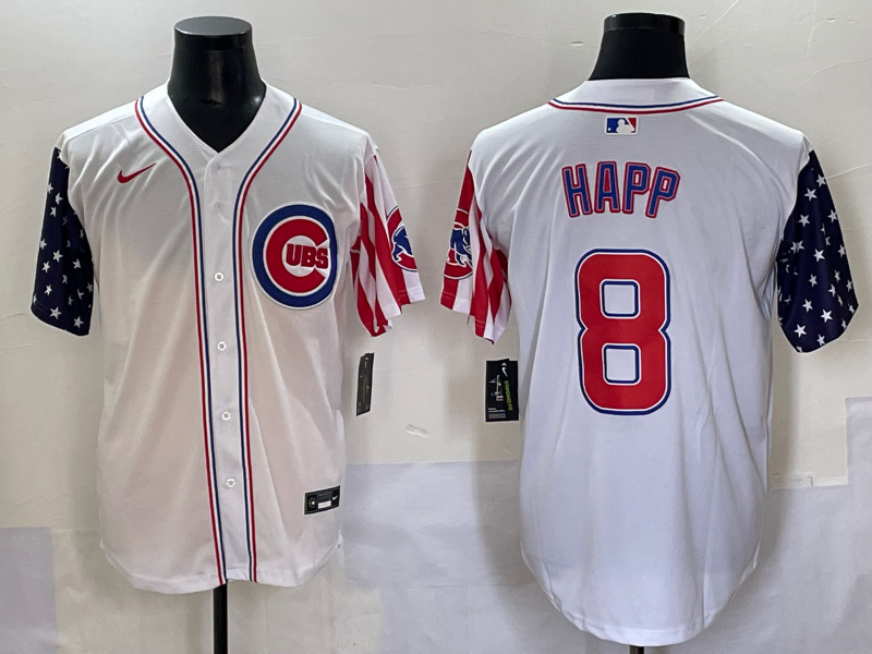 Men's Chicago Cubs Ian Happ White Limited Player Jersey