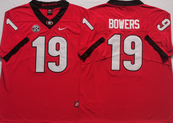 Men's Georgia Bulldogs Brock Bowers Red Player Game Jersey