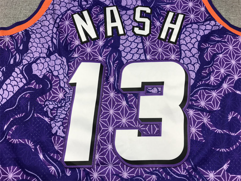 Men's Phoenix Suns Steve Nash Purple Year of Dragon Edition Swingman Jersey