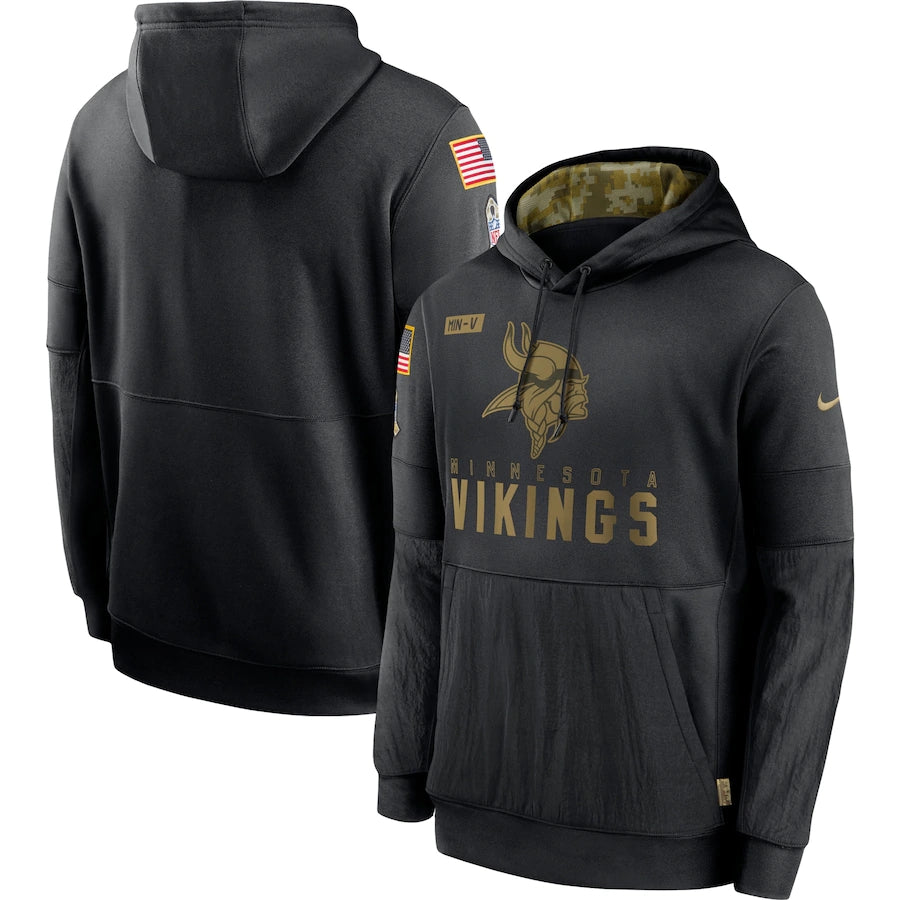 Men's Minnesota Vikings 2020 Salute to Service Hoodie Black