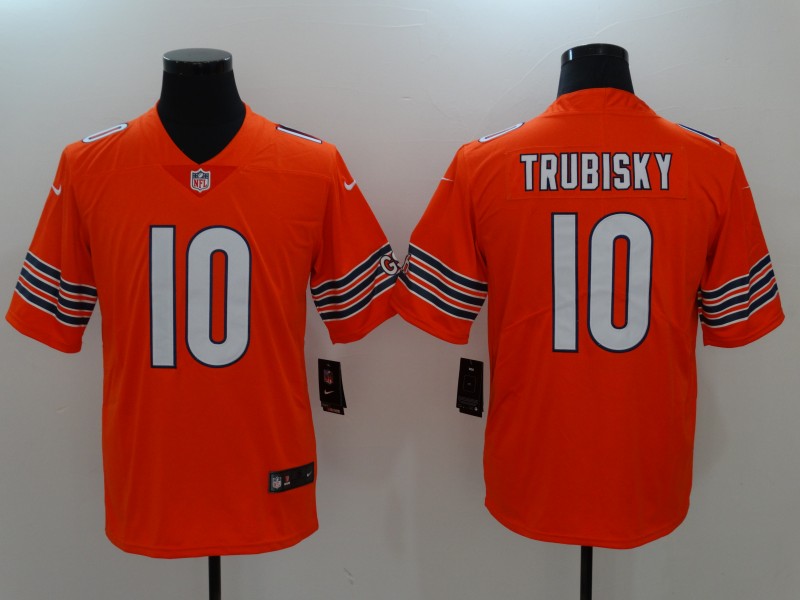 Men's Chicago Bears Mitch Trubisky Orange Game Jersey