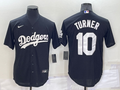 Men's Los Angeles Dodgers Justin Turner Black Replica Baseball Jersey