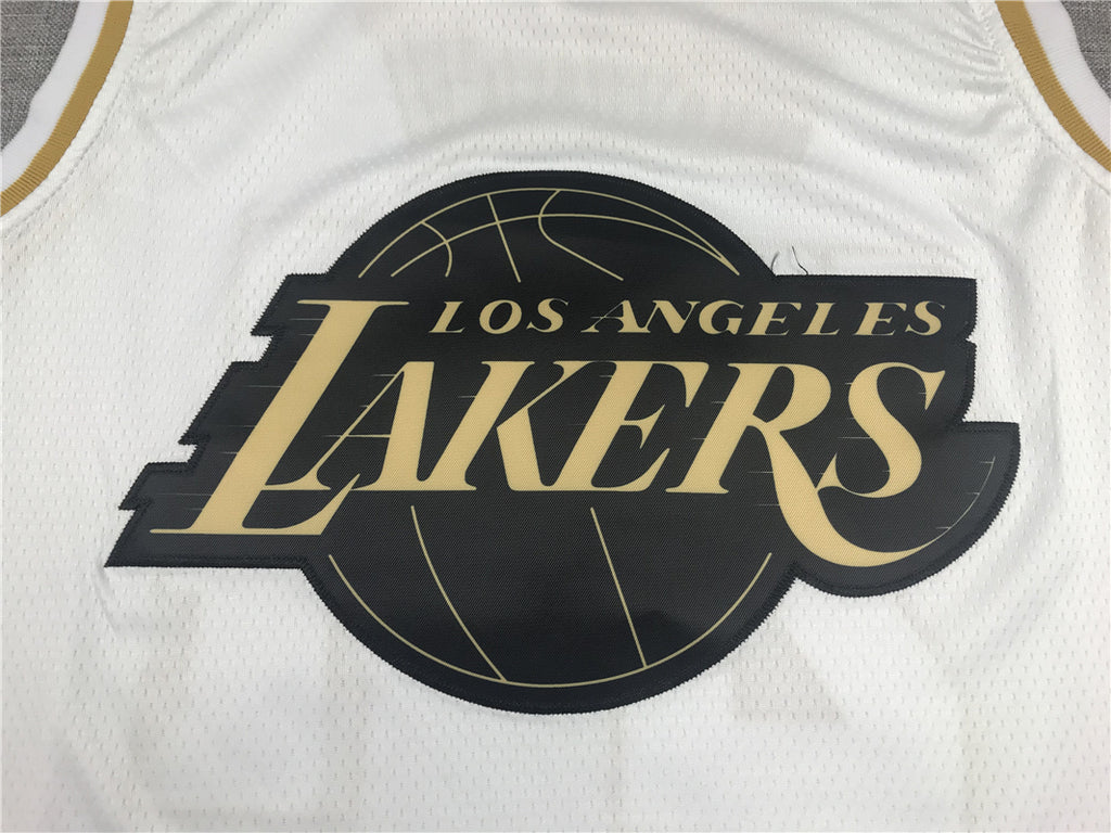 Men's Los Angeles Lakers LeBron James White Swingman Jersey