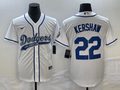 Men's Los Angeles Dodgers Clayton Kershaw White Player Jersey Joint Edition