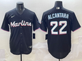 Men's Miami Marlins Sandy Alcantara Black Alternate Limited Player Jersey