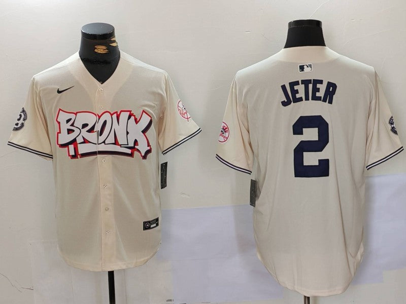 Men's New York Yankees Derek Jeter Cream Limited Player Jersey