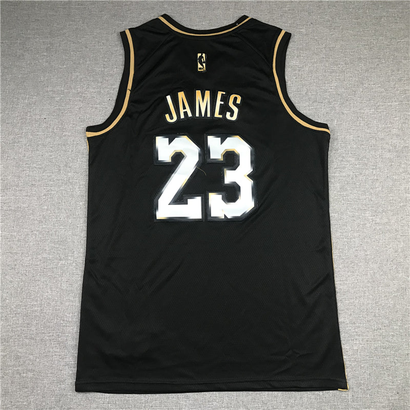 Men's Los Angeles Lakers LeBron James Black Swingman Player Jersey
